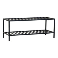 House of Nordic Vita Schoenenrek zwart van staal met 2 planken 79 cm - Mooier Thuis