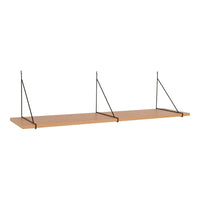 Chiba Wandplank Essenfineer Naturel/Zwart - Mooier Thuis