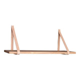 Forno Wandplank Naturel Hout/Leer - heveahout en leer - Mooier Thuis