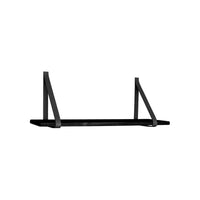 Forno Wandplank Zwart Hout/Leer - Mooier Thuis