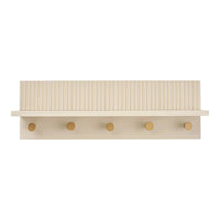 Rocca Wandplank met Haken - Beige/MDF - Mooier Thuis