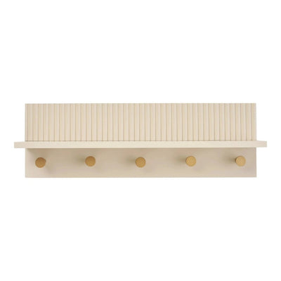 Rocca Wandregal mit Haken – Beige/MDF