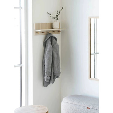 Rocca Wandplank met Haken - Beige/MDF