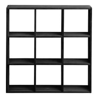 Moss Wandrek Zwart met Open Vakken 46x46 cm
