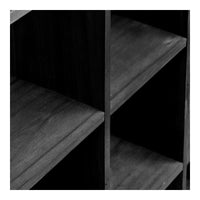 Moss Wandrek Zwart met Open Vakken 46x46 cm