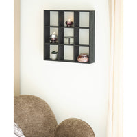 Moss Wandrek Zwart met Open Vakken 46x46 cm