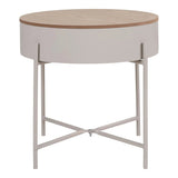 Sisco Bijzettafel melamine beige Ø40 cm - rond - Mooier Thuis