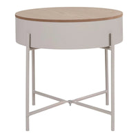 Sisco Bijzettafel melamine beige Ø40 cm - Mooier Thuis