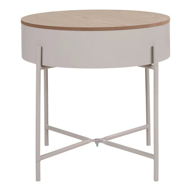 Sisco Bijzettafel melamine beige Ø40 cm
