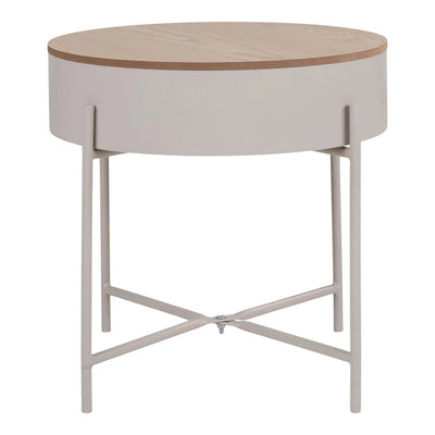 Sisco Bijzettafel melamine beige Ø40 cm