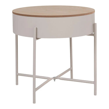 Sisco Bijzettafel melamine beige Ø40 cm