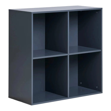 Horne Wandkast met 4 vakken Donkergrijs MDF