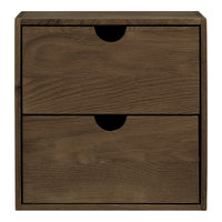 Townsville Wandkastje met 2 Lades Eiken Donkerbruin 30x30 cm
