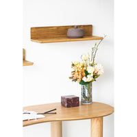 Salina Wandplank Eiken met Opstaande Rand 60 cm