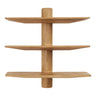 Calcata Wandrek Eiken 3 Planken 55x55,5 cm - naturel - Mooier Thuis