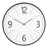 Biel Wandklok zwart/wit met stil uurwerk - Mooier Thuis