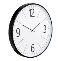 House of Nordic Biel Wandklok zwart/wit met stil uurwerk