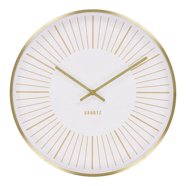 Takamaka Wanduhr, goldfarben, mit geräuschlosem Uhrwerk