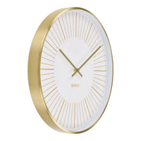 House of Nordic Takamaka Wandklok goudkleurig met geruisloos uurwerk