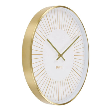 Takamaka Wanduhr, goldfarben, mit geräuschlosem Uhrwerk