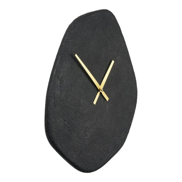 Wiener Wanduhr, organische Form, schwarz