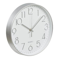 House of Nordic Lalibela Wandklok zilver met geruisloos uurwerk