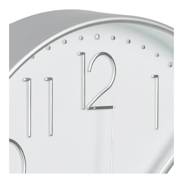 Lalibela Wanduhr silber mit geräuschlosem Uhrwerk