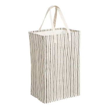 Argos Wäschekorb aus Polyester und Baumwolle – beige/schwarz