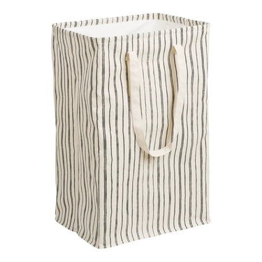 Argos Wäschekorb aus Polyester und Baumwolle – beige/schwarz
