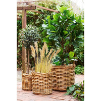 Burton Mandenset van rotan - naturel - set van 3 stuks - afbeelding 2