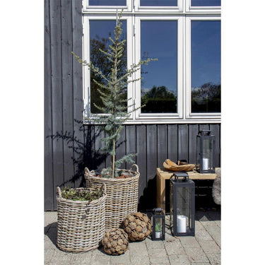 Indo Mandenset van kubu rotan - naturel - set van 2 stuks