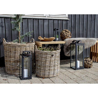 House of Nordic Indo Mandenset van kubu rotan - naturel - set van 2 stuks - Mooier Thuis