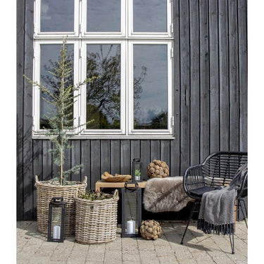 Indo Mandenset van kubu rotan - naturel - set van 2 stuks