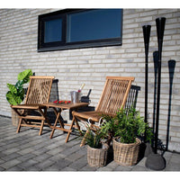 House of Nordic Bogor Mandenset van kubu rotan en kunststof - naturel - set van 4 stuks