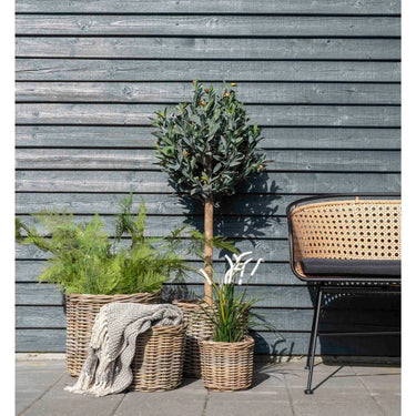 Bogor Mandenset van kubu rotan en kunststof - naturel - set van 4 stuks