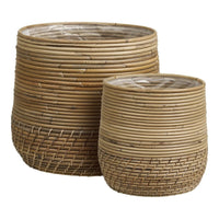 Moro Mandenset van kubu rotan - naturel - set van 2 stuks - Mooier Thuis