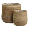 Moro Mandenset van kubu rotan - naturel - set van 2 stuks opbergmandenset - 25 cm breed - Mooier Thuis