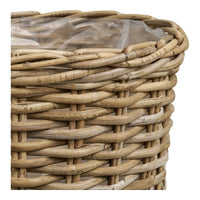 House of Nordic Kalak Mandenset van kubu rotan - naturel - set van 2 stuks