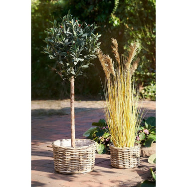 Kalak Mandenset van kubu rotan - naturel - set van 2 stuks