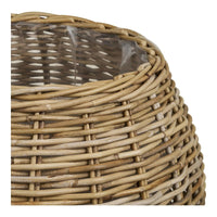 House of Nordic Melaka Mandenset van kubu rotan - naturel - set van 2 stuks