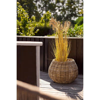 House of Nordic Melaka Mandenset van kubu rotan - naturel - set van 2 stuks - Mooier Thuis