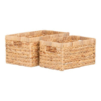 Passo Mandenset van waterhyacint - naturel - set van 2 stuks - Mooier Thuis