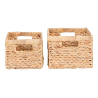 House of Nordic Passo Mandenset van waterhyacint - naturel - set van 2 stuks - Mooier Thuis