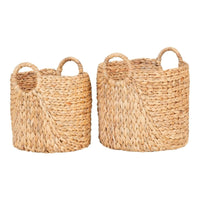 Passo Mandenset rond van waterhyacint - naturel - set van 2 stuks - Mooier Thuis