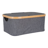 Noto Opbergmand van bamboe en polyester - 26 cm breed - Mooier Thuis