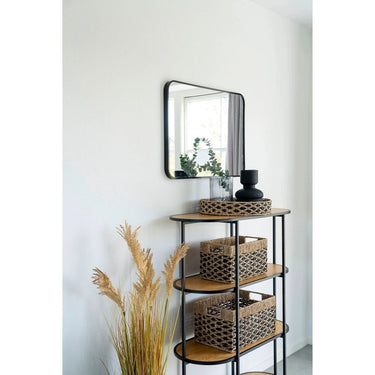 Salar Mandenset van zeegras - naturel/zwart - set van 2 stuks