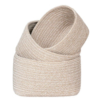 House of Nordic Cadima Mandenset van katoen - beige - set van 3 stuks - Mooier Thuis