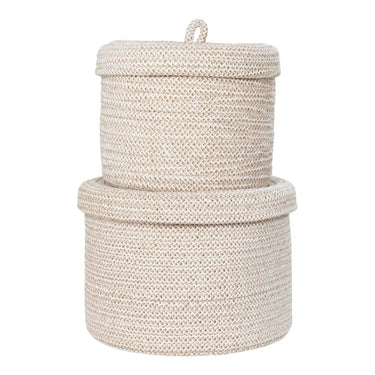 Sebal Mandenset van katoen - beige - set van 2 stuks