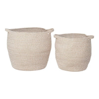 Lamas Mandenset van katoen - beige - set van 2 stuks - Mooier Thuis
