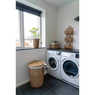 Pomal Wasmand van papier - naturel/wit